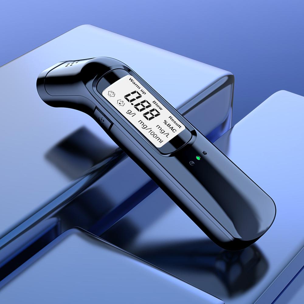 LCD Display Digital Alcohol Tester Professional Alcohol Detector Breath Rechargeable Breathalyzer Alcotester Drunk Driving Test