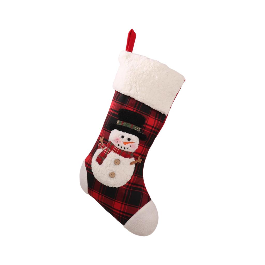 Christmas Decoration Supplies Large Border Christmas Socks Shopping Mall Christmas Tree Decoration Socks Gift Bag