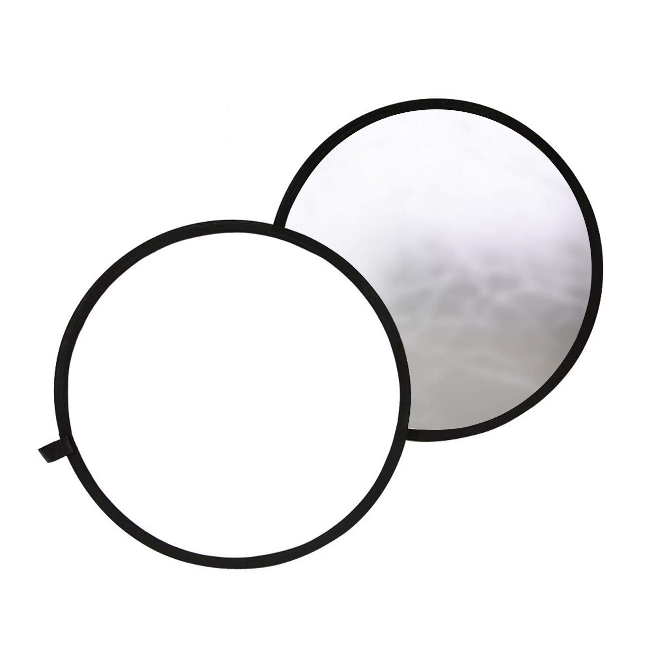 TARION Photography Circular Reflector 60cm Foldable Silver and White