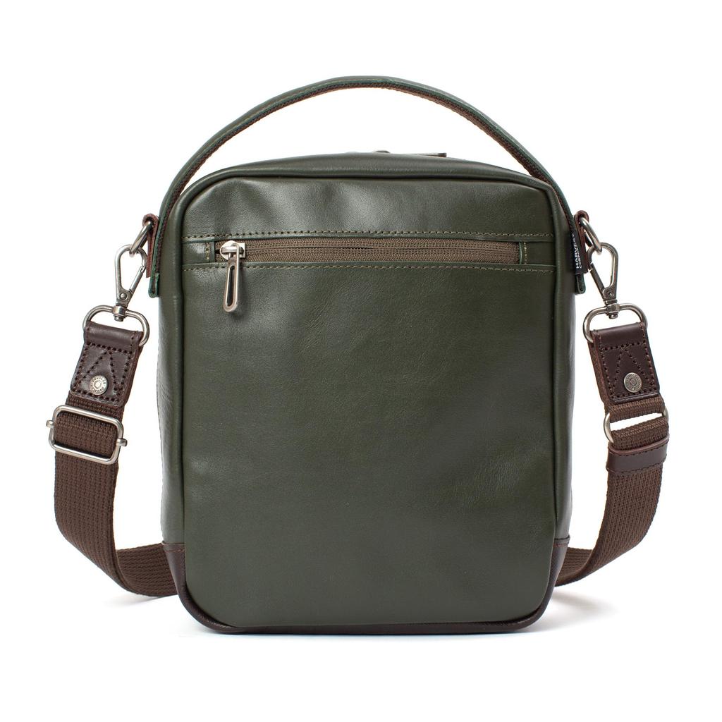 Doubles Men's Genuine Leather Shoulder Bag, A5 Capacity, BKS-7040 (Green)
