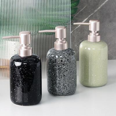 400ml Shampoo-Flasche Duschgel Handdesinfektionsmittel Spender Zubehör Keramik Seifenspender Badezimmer