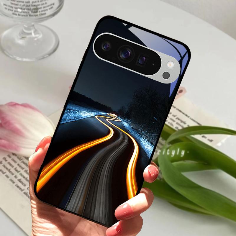 For Google Pixel 9 Pro XL Case Pixel9 Cute Animal Tempered Glass Phone Cover For GOOGLE PIXEL 9A Glass Protective Fundas Cases