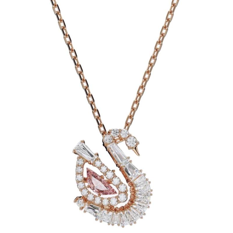 

Swarovski Swan Design Necklace Women necklaces Rose-Gold 5732414 Box (Random Color)