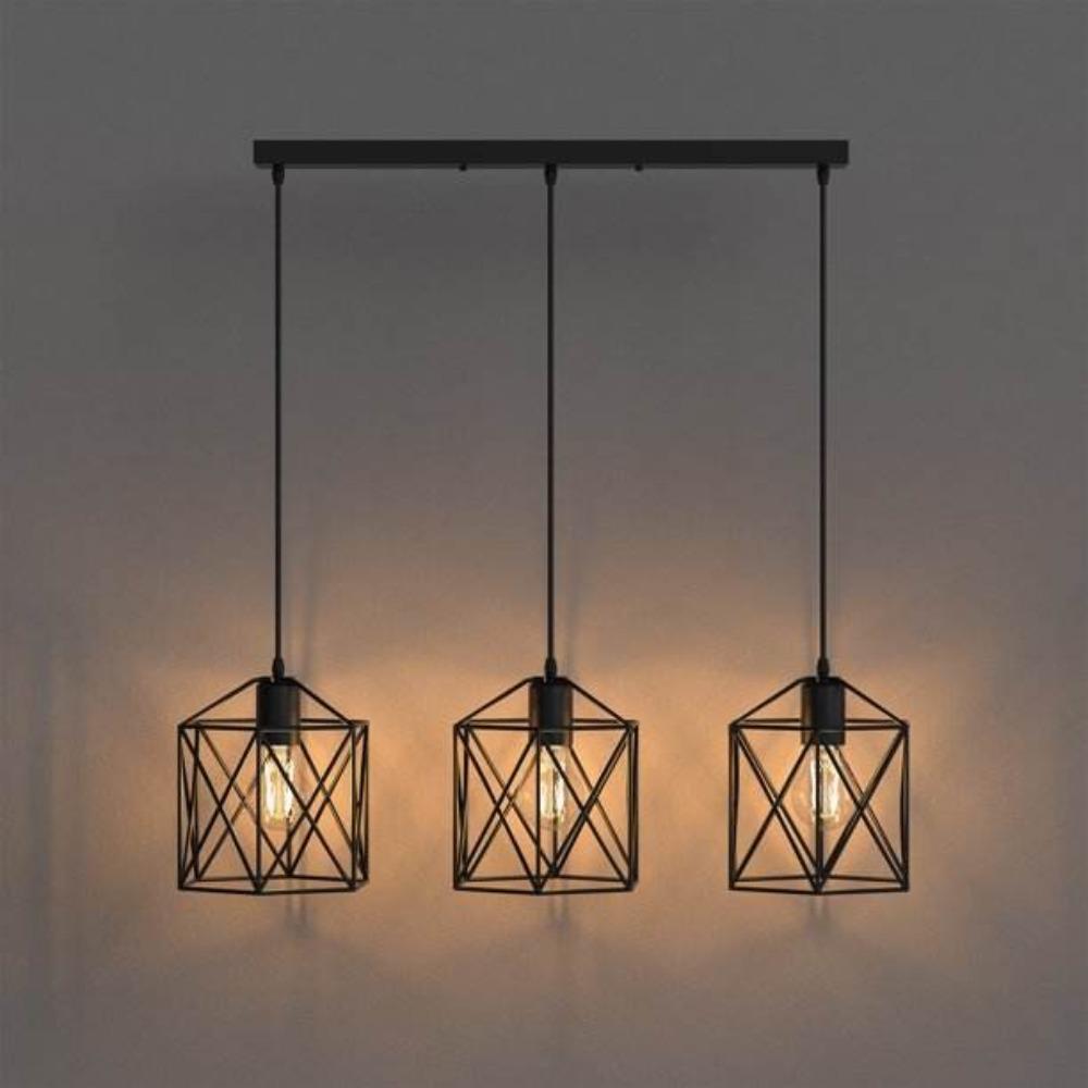 Nordic Metal Vintage Home Decorative Iron Chandelier Ceiling Light Indoor Restaurant Kitchen Decor Hanging Dining Pendant Light