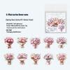 Yanji Spring Story PET Sticker Pack: Wreath Girl, Journal Decoration, Plant Bouquet Collage