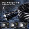 5inch Dual-Lens Endoscope Camera with Light 1080P Borescope 16.5FT Flexible Sewer Camera IP67 Waterproof Plumbing Snake Camera