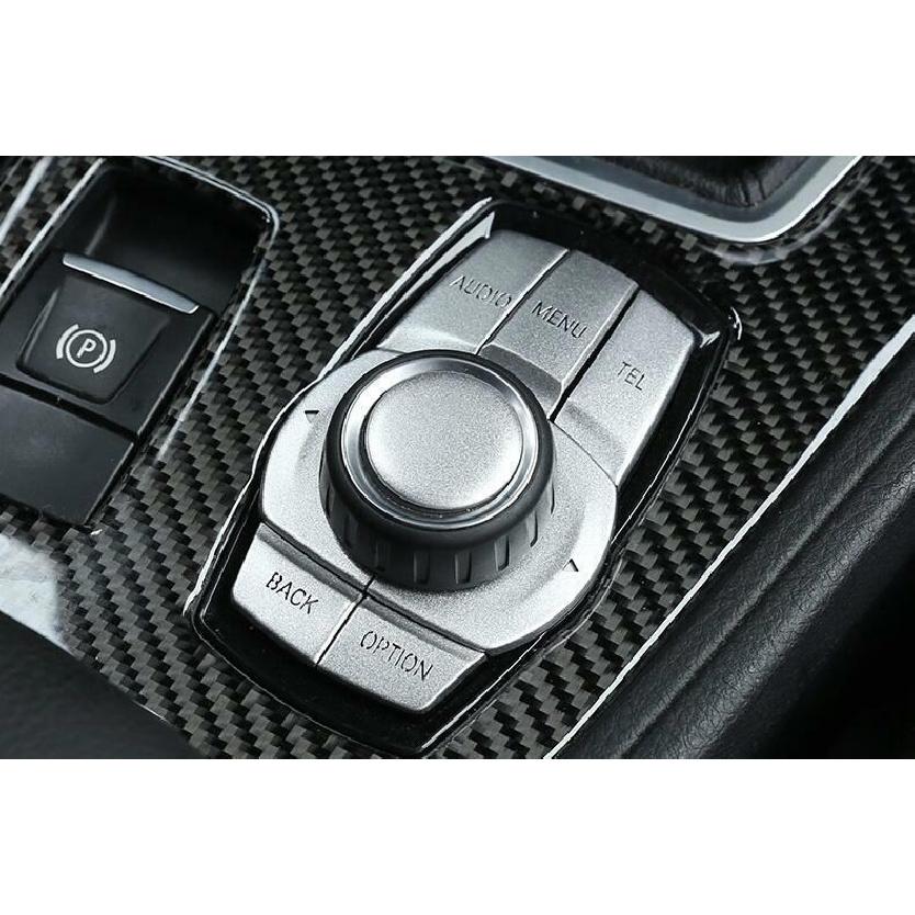 For BMW X3 F25 X4 2011-2017 Silver Aluminum Console Multimedia Knob Cover Decor