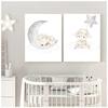 Pittura nordica Kid Decorazione camera da letto per bambini Cartoon Baby Animal Picture Sheep Nursery Poster e stampa Wall Art Canvas