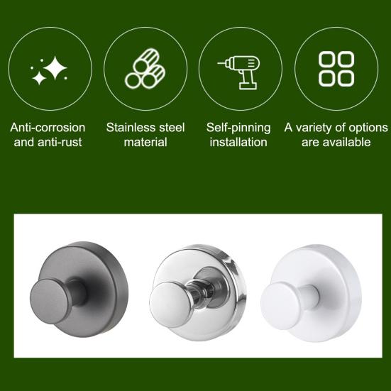 Přísavkové háčky Bezvrtací háčky na ručníky Nerezové věšáky na župany do ložnice na skleněná okna Věšák na věnec na vchodové dveře