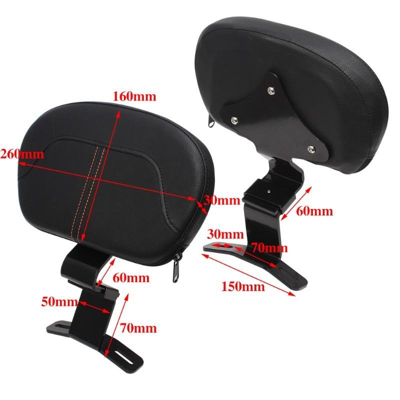Leather Motorcycle Backrest Cushion Seat Back Rest Driver Rider for Harley Touring CVO Electra Road Street Glide Road King 09 22