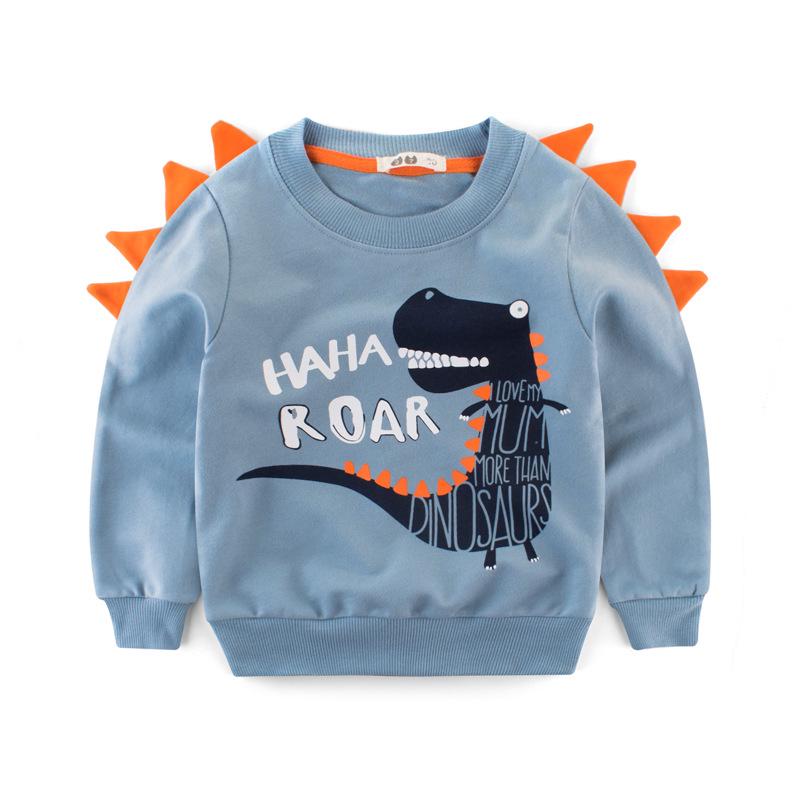Boy Autumn Fashion Sweater Sleeve Dinosaur Children's Clothing Casual Clothes