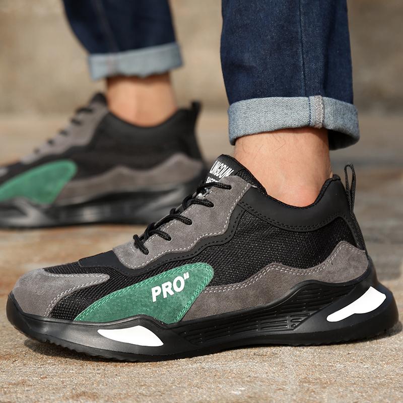 Scarpe da Lavoro Sneakers Anti-puncture in Rete da Uomo Leggere con Puntale in Acciaio Scarpe di Sicurezza Traspiranti Scarpe da Lavoro con Puntale in Acciaio