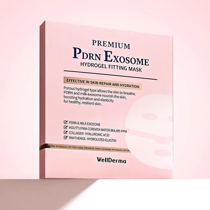 Welderma Premium PDRN Exosome Hydrogel Tilpasset Maske 1 Boks (4 ark)
