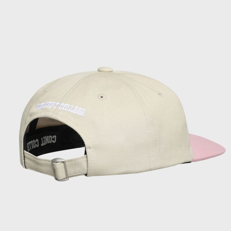 Concept College Beige Pink Color Block Ball Cap