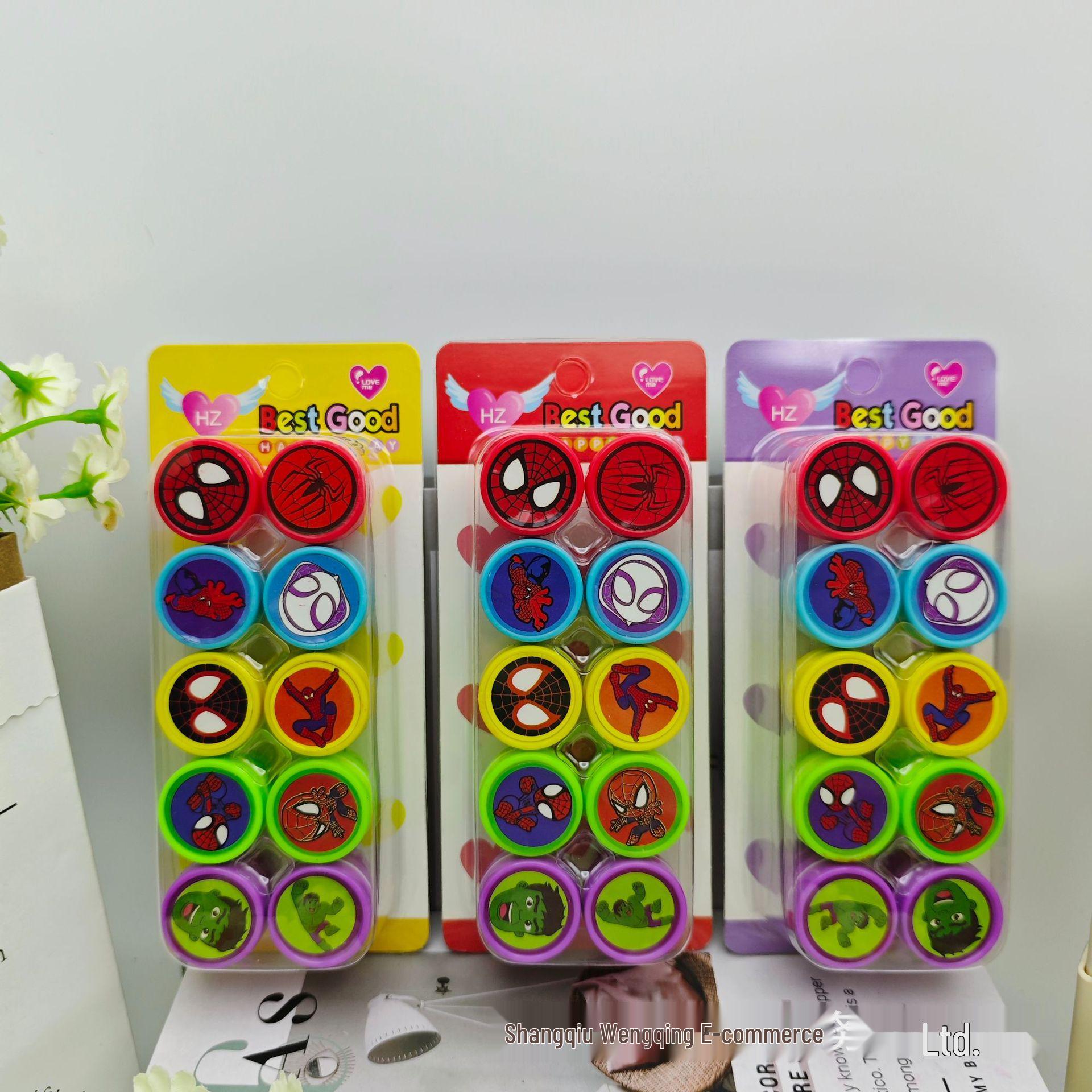 

Ocean Animals 10-Piece Kids Washable Stamp Set - Cute, Multiple Patterns for Kindergarten Stamping