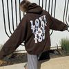 Y2K Street Letter Print Grunge Autumn/Winter Hip Hop Hoodie Street Casual Sweatshirt Pullover