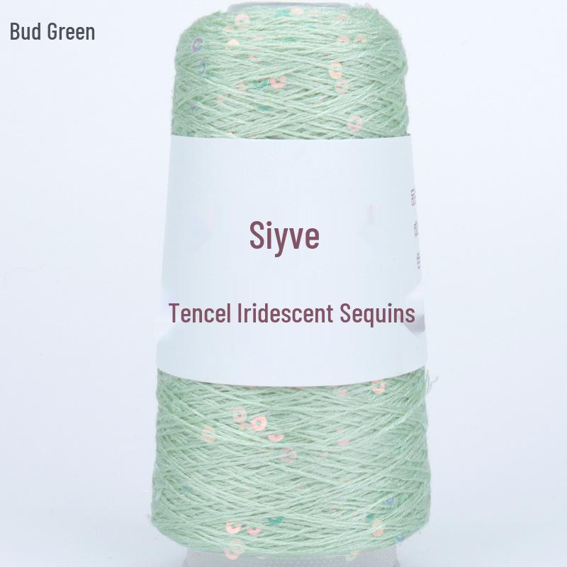 Si Yue Tencel Iridescent Paljettgarn: Handstickat Mode Bländar