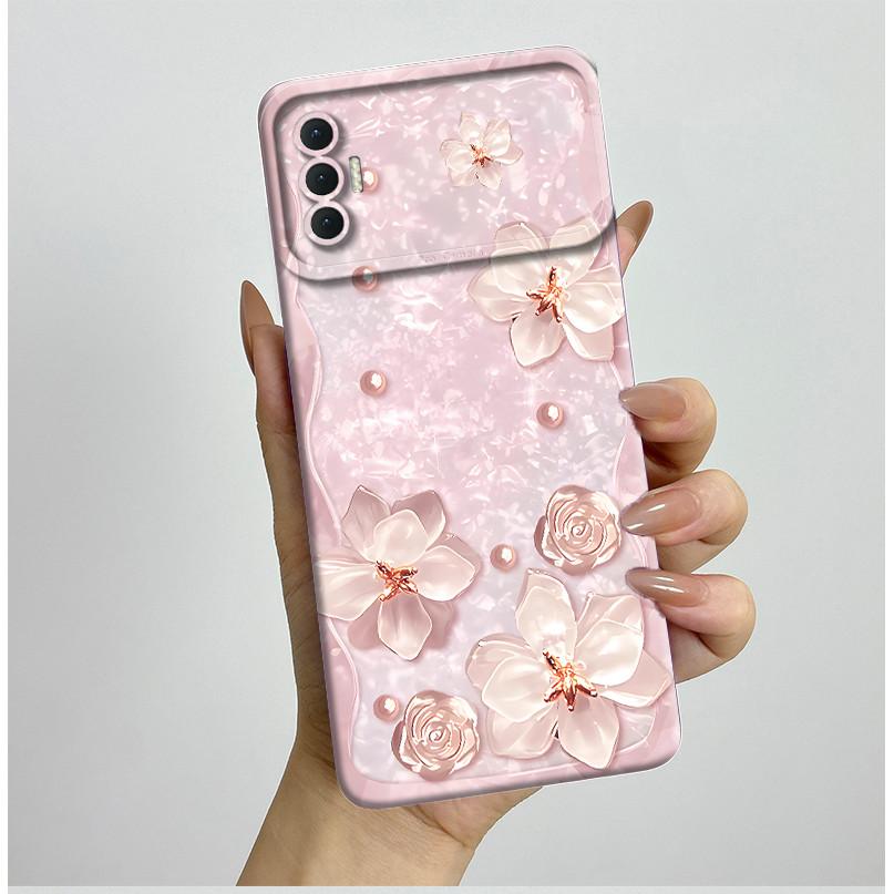Für Tecno Spark 8P Hülle Mode Ästhetik Schmetterling Blumen Stoßfest Silikon Weiches TPU Handyhülle Spark8P KG7 KG7H KG7n Abdeckung