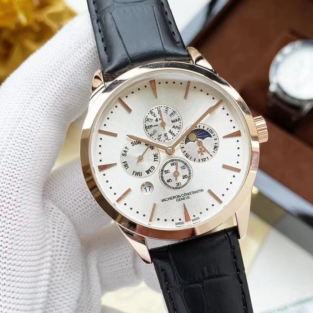 Business Casual Men's Automatic Stainless Steel Mechanical Watch Leather Strap