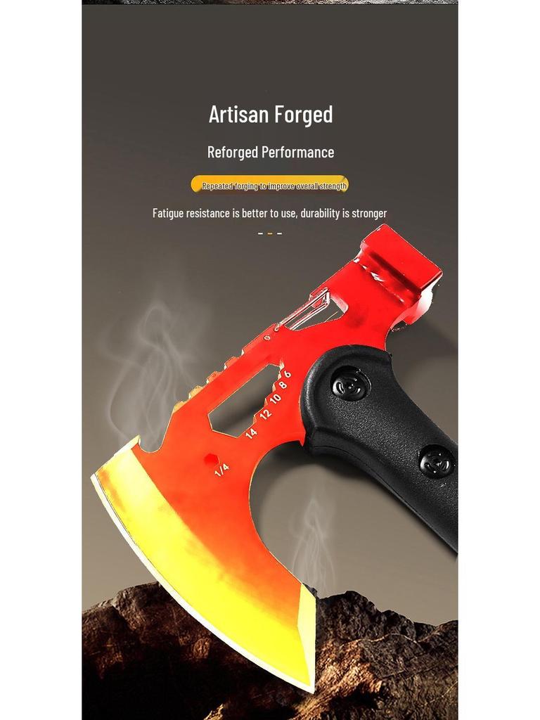 Multifunctional Outdoor Survival Axe for Woodworking and Camping