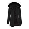 Women’s Parka Coats Faux Fur Hooded Fleece Lining Zipper Warm Cotton Jackets Mid-length Puff Outerwear Winter Clothes