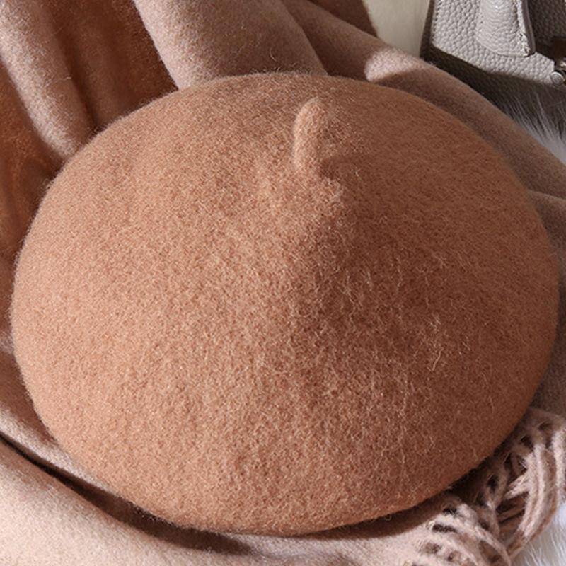 Beret autumn and winter face little girl painter hat versatile classic British retro newsboy hat