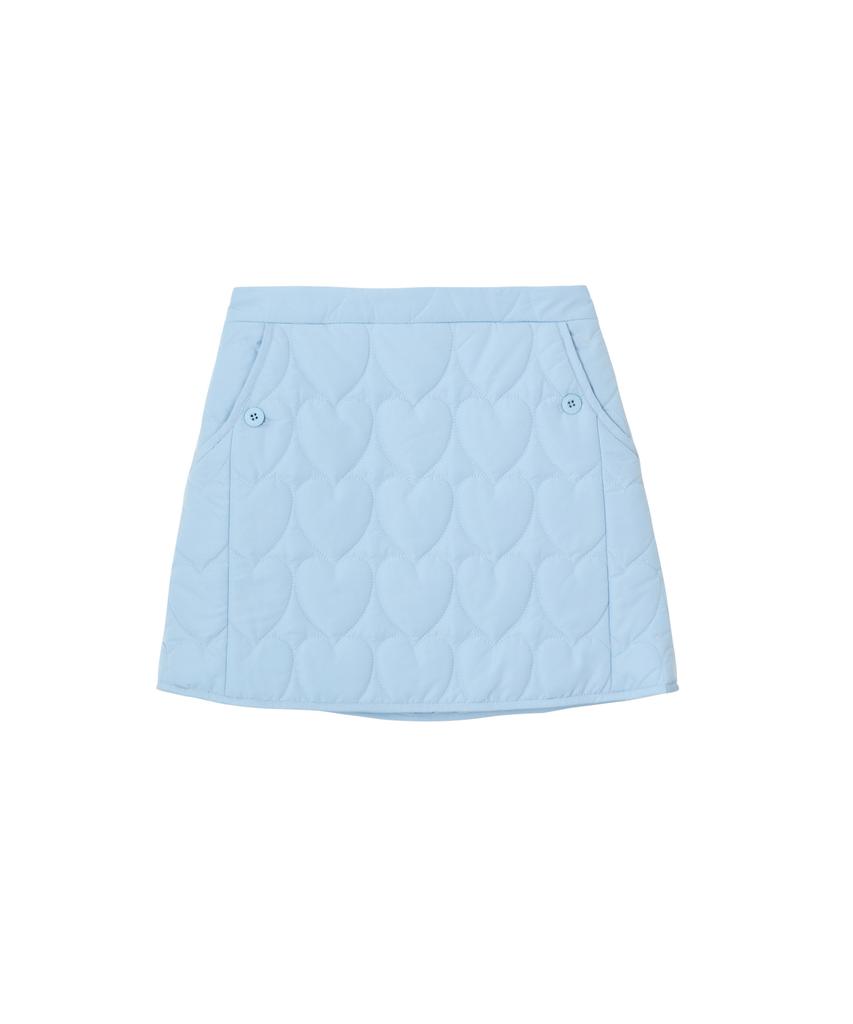 Salon De Yon Heart Quilting Mini Skirt_ Blue