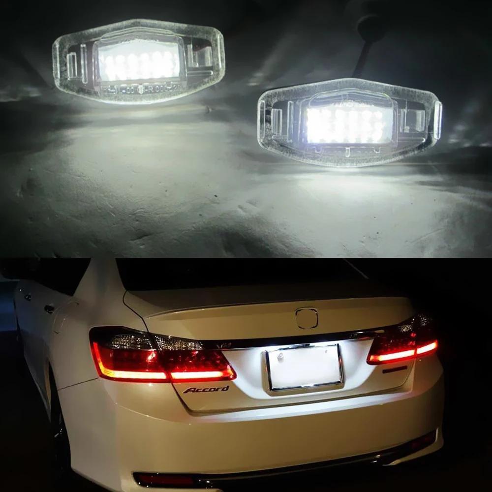 LED License Number Plate Light White For Honda Civic 01-15 Accord 4D 03-17 Odyssey 00-04 Pilot 03-08 Acura MDX RL TSX RDX TL ILX