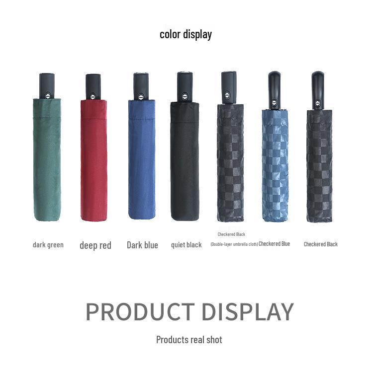 In Stock: New 125cm Single-Layer Automatic Folding Umbrella - PURPLERAIN (Purple)