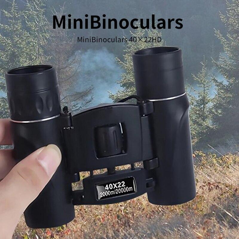 Powerful HD Long Range Binoculars, Mini Folding Binoculars, BAK4 FMC Optics for Hunting, Outdoors, Camping, 2000m, 40x22