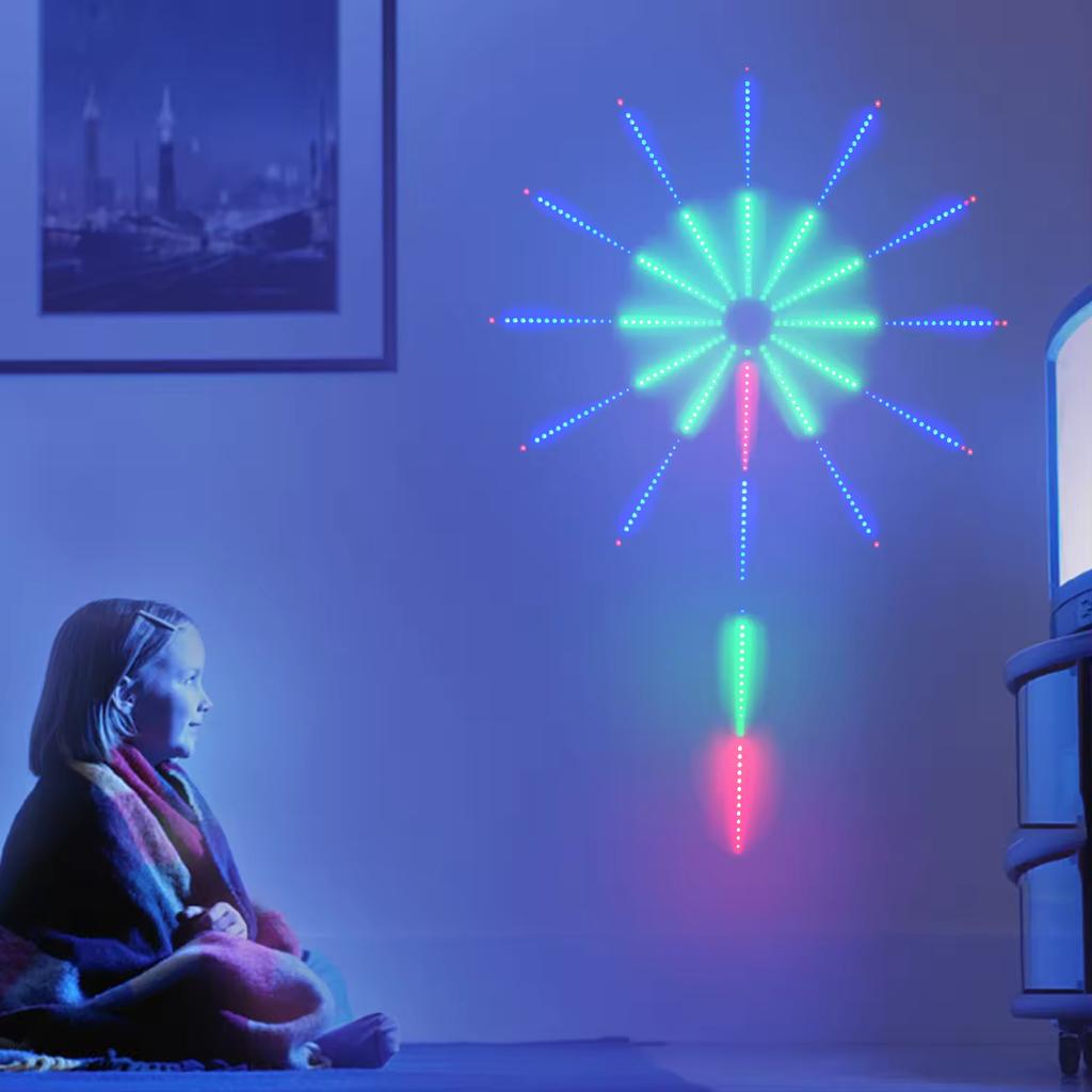 Firework LED Light Smart RGBIC Dream Color Changing Holiday Lamp Bluetooth APP Light for ESports Room Home Party Bar Christmas