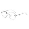 Stylish Rimless Photochromic Anti-Blue Light Glasses for Seniors