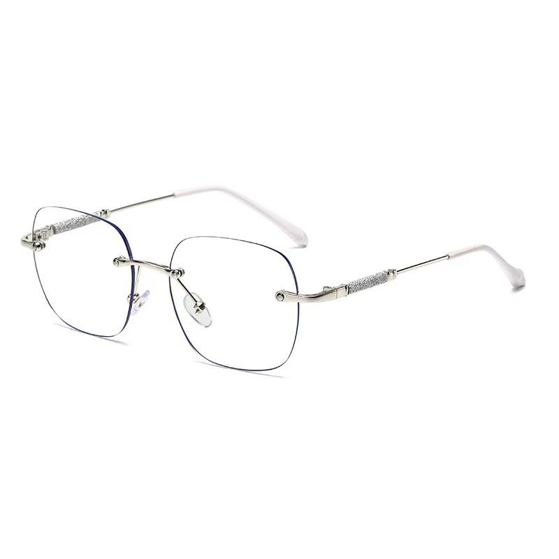 Stylish Rimless Photochromic Anti-Blue Light Glasses for Seniors