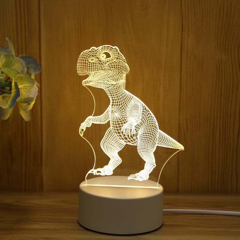 USB 3D LED Nachtlicht Tischlampe für Zuhause Schlafzimmer Dekor warmes Licht