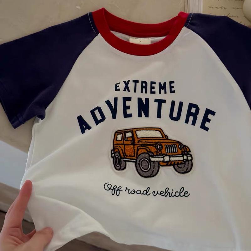 Summer 2026 Pure Cotton Cartoon Short-Sleeve T-Shirt for Kids - Cute Casual Tops for Boys and Girls