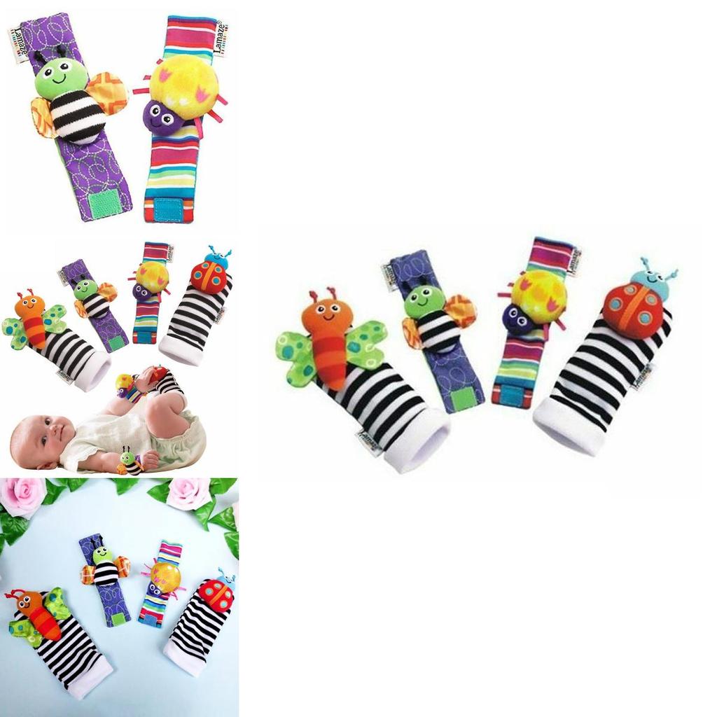 Lamaze Rattle Set Beautiful Baby Sensory Toy Cozy Socks And Soft Plush Wrist Rattles