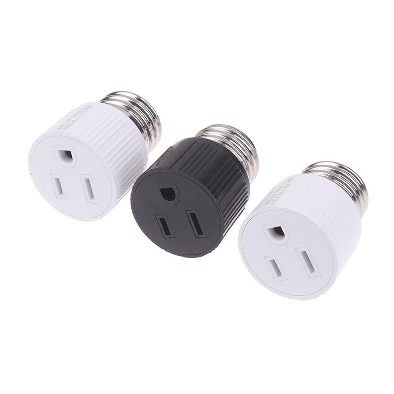 2Pcs E26/E27/B22 3Prong Light Socket Outlet Adapter Plug Light Socket To Plug Adapter Bulb Base Adapter 1250W Heat-Resistant