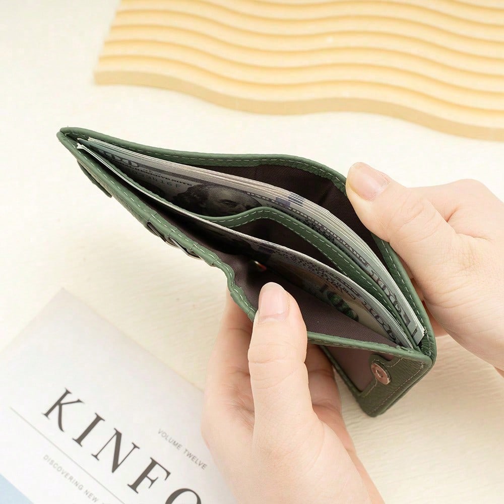 Fashion Women's Wallet Card Bag Integrated Niche Design RFID Anti-theft Brush Ultra-thin + Bag Women