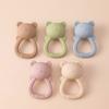 Color Kids 1PCS Silicone Baby Teether Toy BPA Free Chewing Ring Rattle Safe Teething Infant Soothing Gums Baby Shower Gift