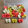 Pack of Bowknot Theme Thumbtacks Safe Design Push Pins Set with Storage Box for Wall Decorations School and Office Use