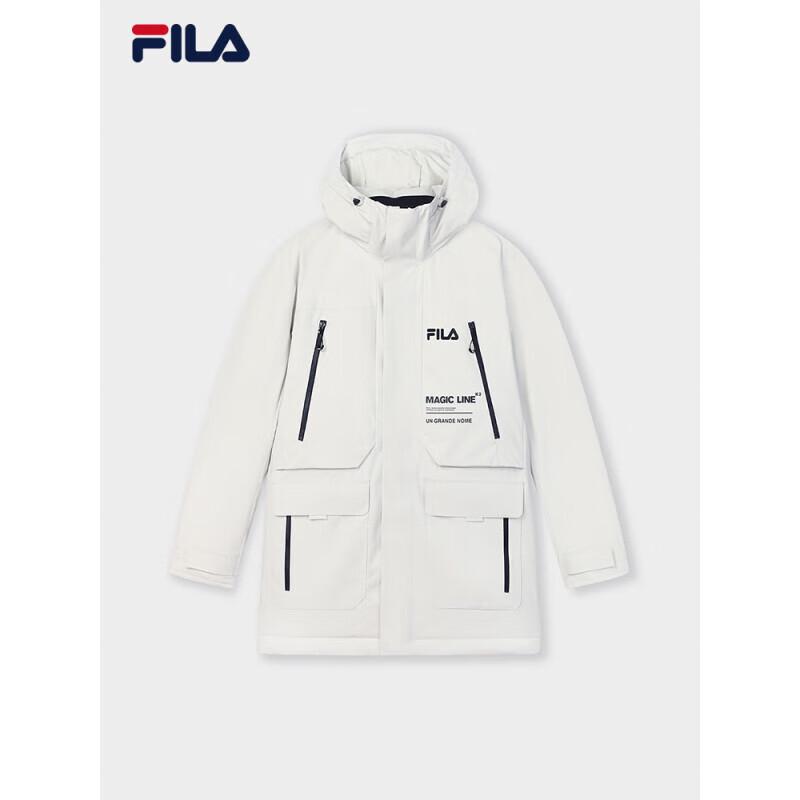 FILA Men's Mid-Length Hooded Parka Down Jacket