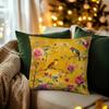1 Vibrant Floral & Birds Throw Pillow Cover - Durable Polyester Pillow Covers  Single Side Print - For Home Decor Enthusiasts