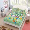 Watercolor Splat Super Boy Fitted Sheet Set King Queen Double Full Size Bed Linen Set