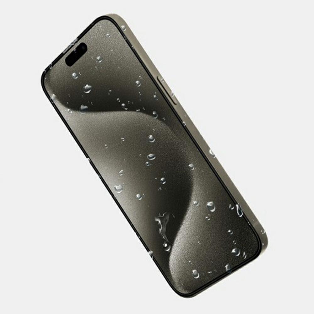 KZDOO For iPhone 16 Pro Anti-Dust Clear Screen Protector 3D Curved AB Glue Tempered Glass Film