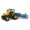 1/24 Farmer Tractor Model Set Toys Car Children Farming Simulated Sound And Light Sliding 4 Wheeled Engineering Vehicle Gifts