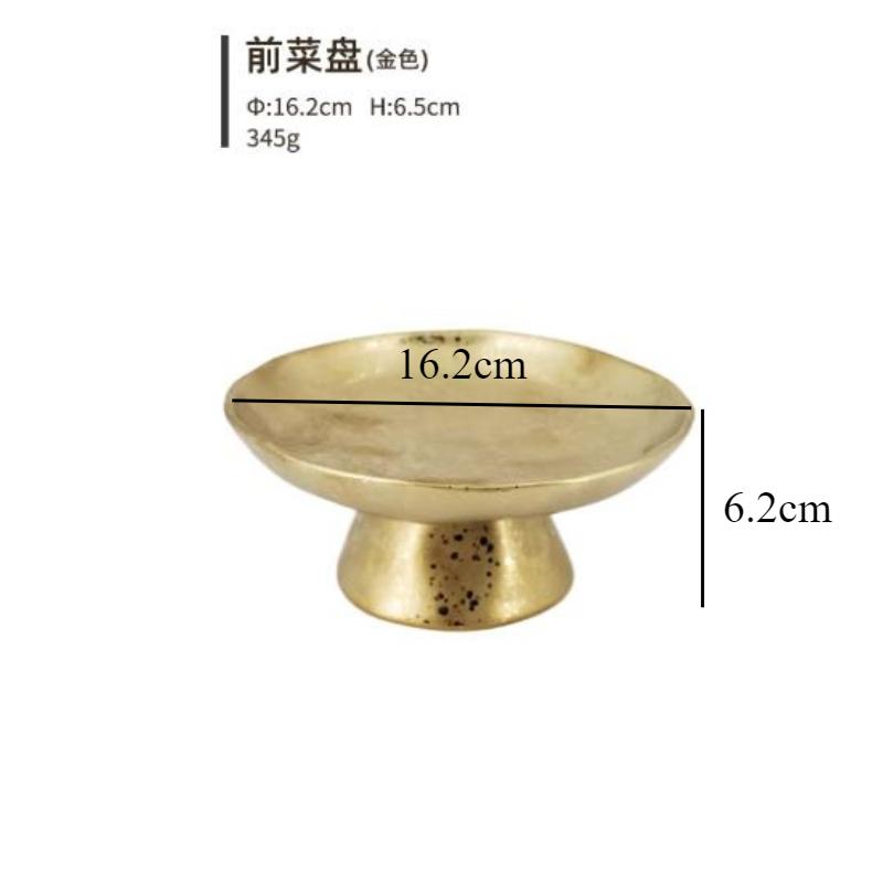 Golden High Footed Fruit Plate Ceramic Decorative Plate Snack Tray Refreshment Tray Dessert Bowl Cake Stand Pastry Plates Dish