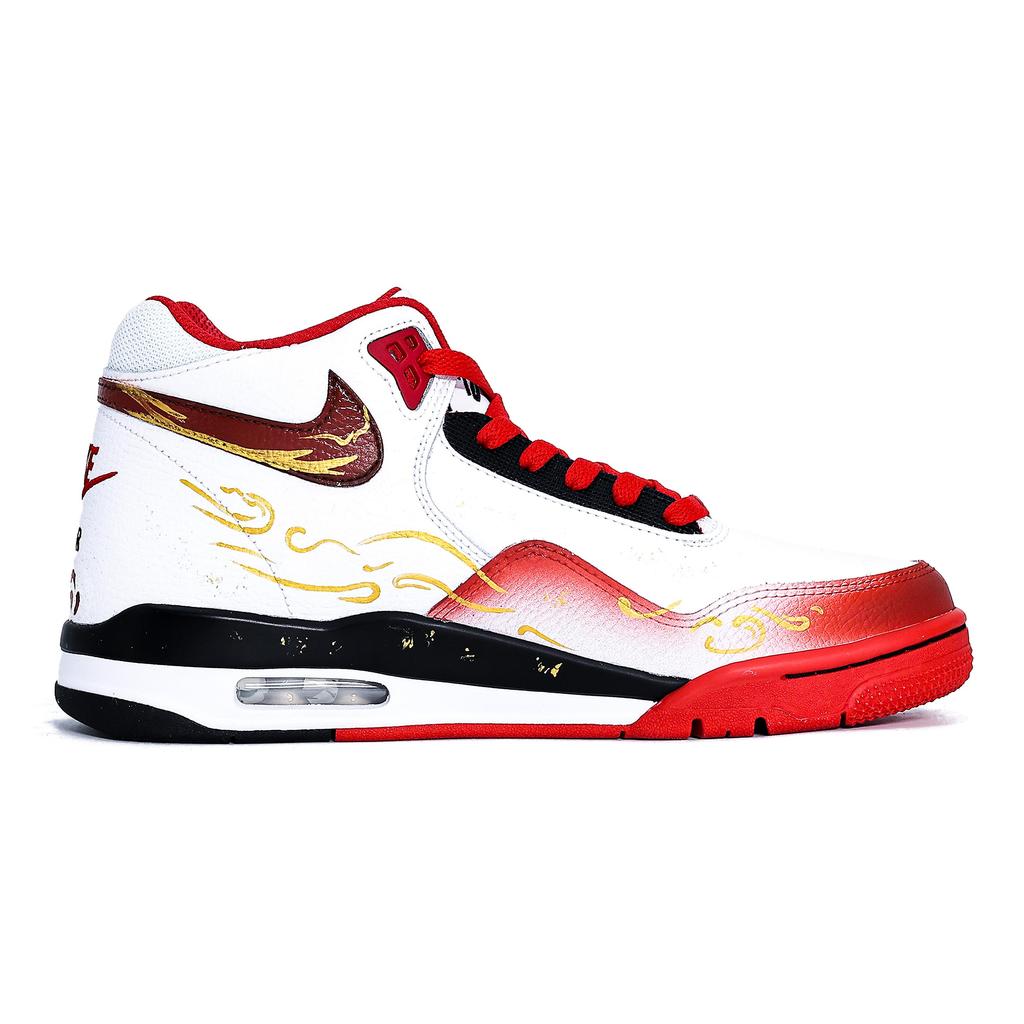Nike Flight Legacy Slip Resistant Abrasion Resistant Slip Resistant Abrasion Resistant Mid top Vintage Basketball Shoes BQ4212-100(team910-)