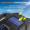 Multifunctional Solar Work Light Searchlight Solar Rechargeable Flashlight Outdoor Six-Gear Mode Night Light  With Power Display