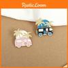 Stylish Geometric Mini Rv Brooch Chic Coconut Tree Enamel Badge For All Genders