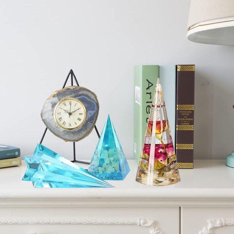 Ring Cone Resin Silicone Molds DIY Rings Holder Pyramid Epoxy Casting Candle Mold Jewelry Display Stand Wedding Decor